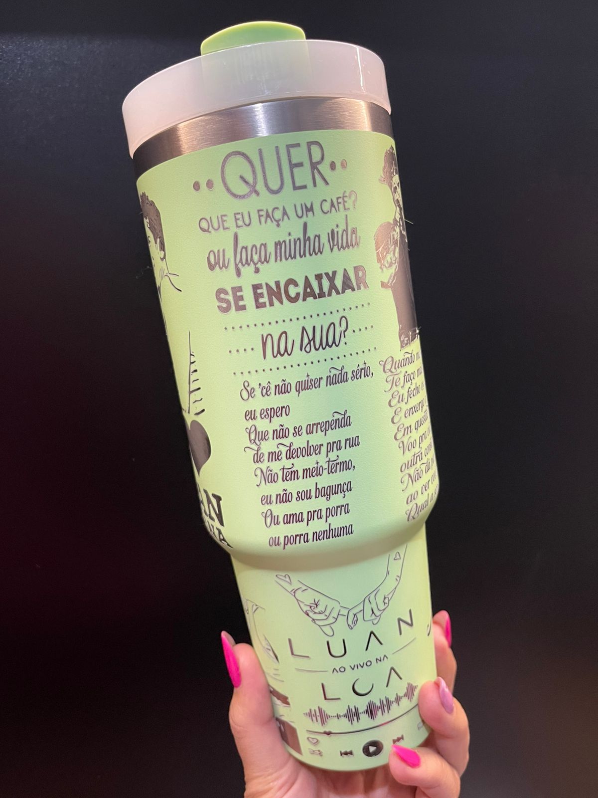 Copo/ Garrafa personalizado Luan Santana 1.200ml - Imagem 3
