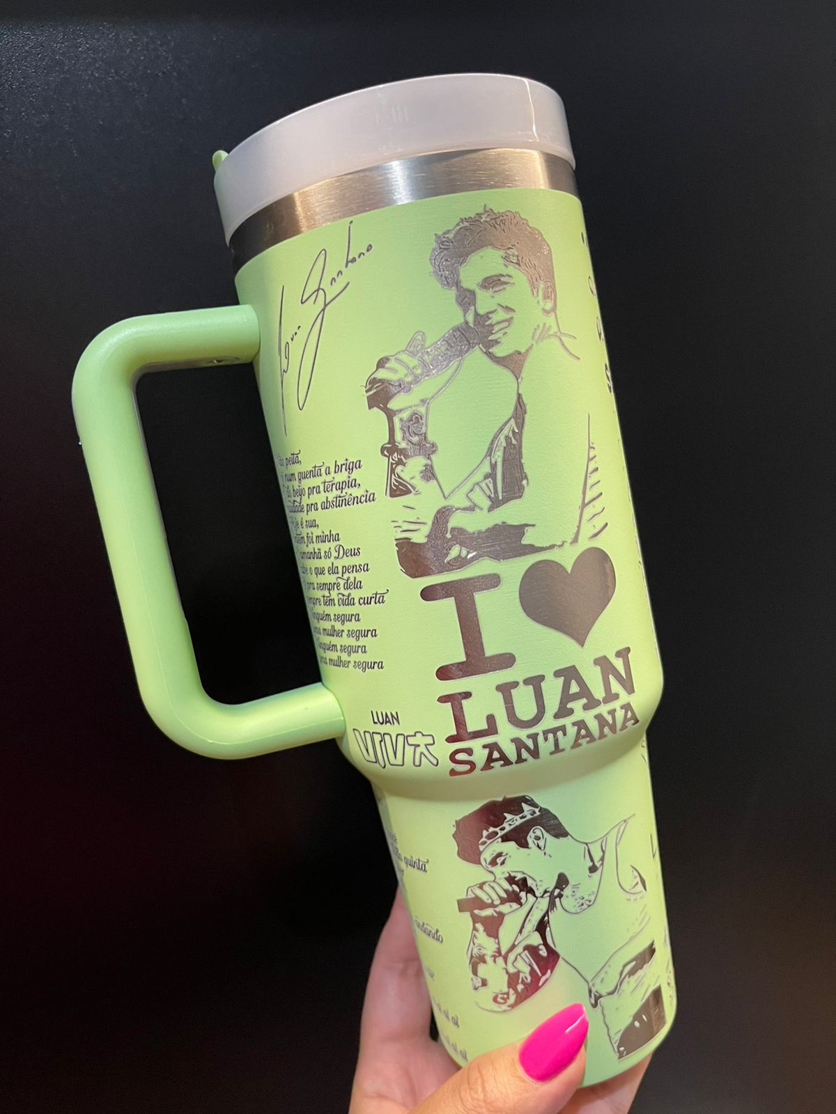 Copo/ Garrafa personalizado Luan Santana 1.200ml - Imagem 4
