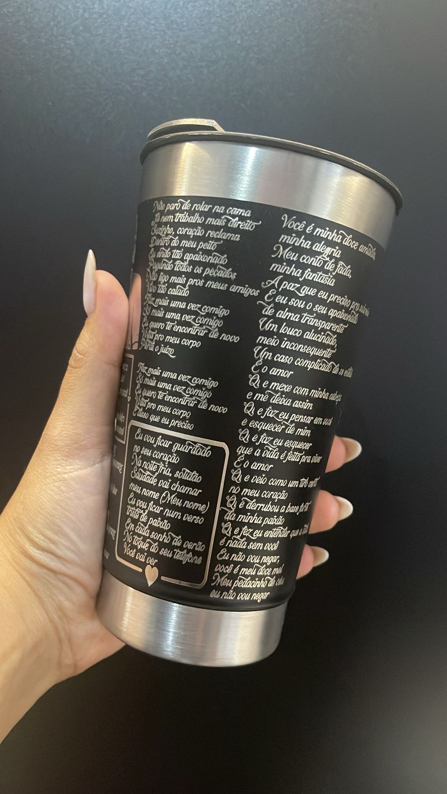 Copo térmico 473ml personalizado Zezé di Camargo e Luciano - Imagem 2