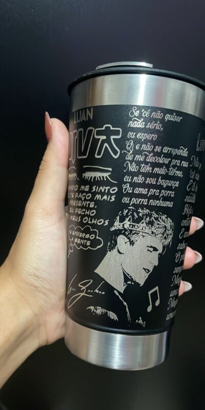 Copo térmico 473ml personalizado Luan Santana